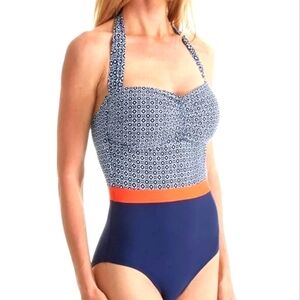 HELEN JONWhite Sands Del Rey One Piece Swimsuit sz Medium